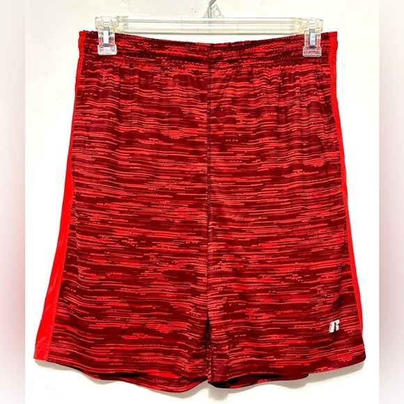 Russell Red Workout Basketball Gym Shorts Medium 32-34 - Picture 1 of 4